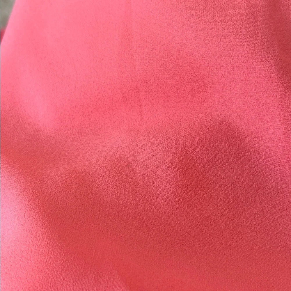 J. Crew Coral Sleeveless Ruffle Blouse